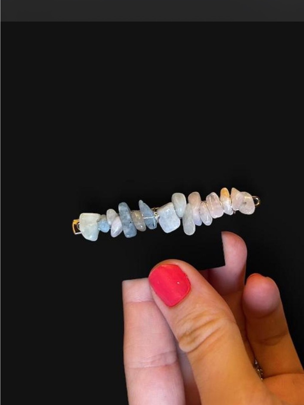 Handmade crystal Barrette / hairclip